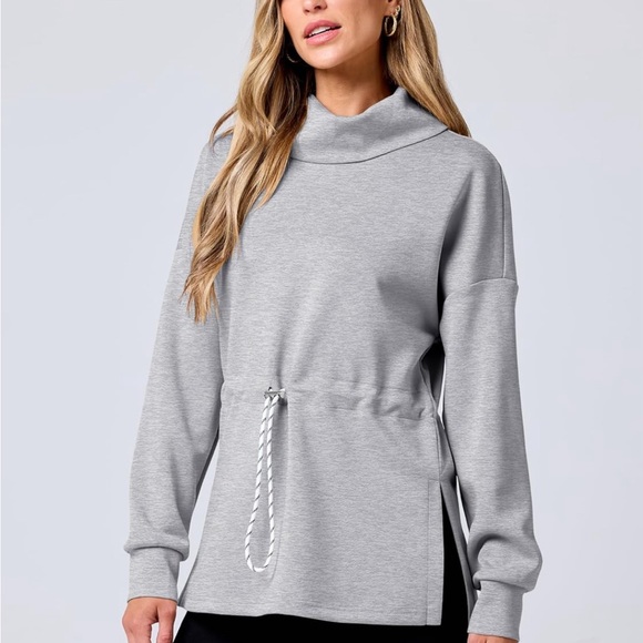 NEVER BEEN WORN!! ANRABESS Womens Turtleneck Lightweight Top with Drawstring - Picture 3 of 8